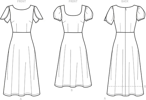 New Look Misses' Dress Sewing Pattern Kit, Code N6693, Sizes 4-6-8-10-12-14-16...