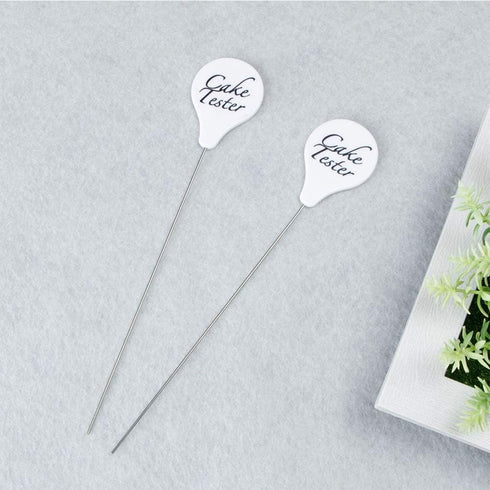 White Stainless Steel Cake Tester Pin Detector Baking DIY Tools for Cake Biscuit Baked Cooked Test Silver Durability and Fashion, 19 * 4.5cm,Bakin...
