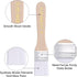 uxcell 1.1" Width Small Paint Brush Nylon Bristle with Wood Handle Painting Tool for Wall, Door, Cabinets, Furniture, Fences, White 6Pcs...