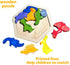 Wooden Dinosaur Puzzles for Toddlers Educational Learning Toy for 3 4 5+Year Old Boys Girls Shape Pattern Block Puzzles...