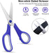 Scissors Set of 5-Pack, 8" Scissors All Purpose Comfort-Grip Handles Sharp Scissors for Office Home School Craft Sewing Fabric Supplies, High/Midd...