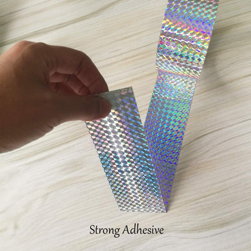 Self-Adhesive Holographic Reflective Tape for Craft Project, DIY Art, Home Decoration, Holiday Packing, etc, 2 Inches by 164 Feet...