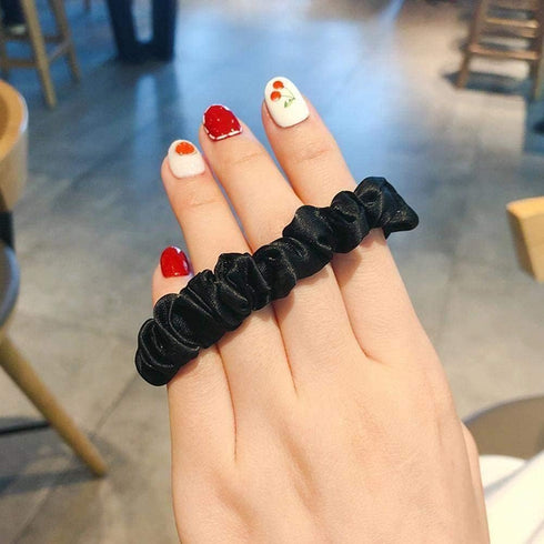 6pcs/set Hair Rope Women Satin Hair Bands Hair Scrunchies Imitation Rope Ponytail Silk Hair Accessories Hair Hair Care...