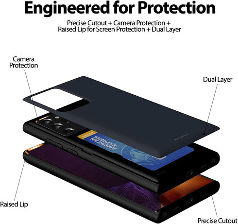 GOOSPERY for Samsung Galaxy Note 20 Ultra 6.9"(2020) Card Holder Wallet Case, Easy Magnetic Door Closure Protective Dual Layer Bumper Phone Back C...