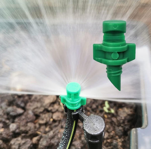 150pcs 90/180/360 Degree Polyethylene (PE) Micro Sprayer Refraction Automizing Sprinkler Nozzle Irrigation System Garden Lawn Plant Irrigation Wat...