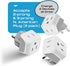 Ceptics Complete European Travel Adapter Set - 2 In 1 Usa to Europe, Germany, England, Spain, Italy, Iceland, France, (Type G, E/F, Type C) - 3 Pa...
