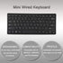 Yoidesu Mini Wired Keyboard, Thin Full Size USB Wire Corded Keyboard,Portable 78 Keys USB Multimedia Game Office Keyboard, Suitable for PC, Comput...