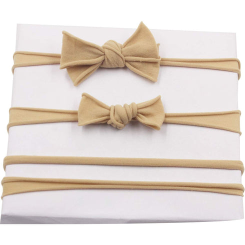 Qearl 60 Pack Soft Stretchy DIY Nylon Headbands Hair Bands Bows DIY Accessory for Newborn Baby Girls with Box...