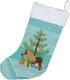 Caroline's Treasures BB9281CS Shetland Pony Horse Christmas Christmas Stocking, Teal Fireplace Hanging Stockings Christmas Season Party Decor Fami...
