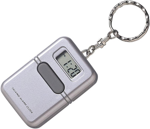 Silver Talking Clock Keychain...