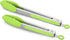 Premium Silicone Set of 2 Cooking Tongs, 9-Inch & 12-Inch BPA Free Non-Stick Stainless Steel BBQ Grilling Locking Food Tong, Light Green...
