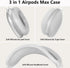 AirPods Max Case Cover - Clear White-M, Soft Silicone Headphone Cover with Heavy Duty Protection for Apple AirPods Max Headphones......