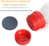250ml Reagent Media Bottle, Graduated Glass Round Media Storage Bottle with Red double cover GL45 Screw Cap, Wide Mouth Lab Reagent Bottle, Clear,...