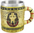 Egyptian Theme Golden King Tut Pharaoh of Egpyt Dynasty Beer Stein Tankard Coffee Cup Mug Great Gift For Ancient Egyptian Culture Lovers School Cl...