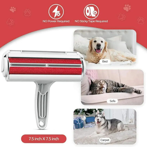 Pet Hair Remover - Reusable Cat and Dog Hair Remover for Furniture, Couch, Carpet, Car Seats or Bedding - Portable, Multi-Surface Lint Roller and ...