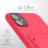kwmobile Case Compatible with Apple iPhone 11 Case - TPU Phone Cover with Credit Card Holder - Neon Pink......