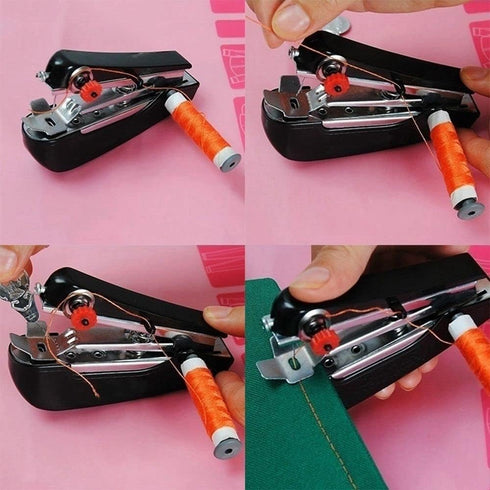 1Pc Handheld Sewing Machine, Portable Mini Manual Sewing Machine Handy Needlework Tool Mini Sewer Machine Hand Stitcher Sewing Machine......