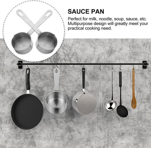 Luxshiny 4.2oz Butter Warmer Pan, Measuring Saucepan with Dual Pour Spout Small Milk Butter Melting Pot Sauce Pan for Stove Top, Soup, Chocolate...