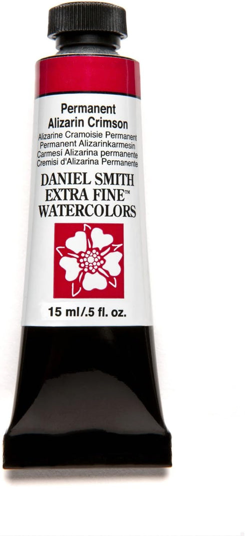 DANIEL SMITH 284600185 Extra Fine Watercolor Paint Tube, 15ml, Permanent Alizarin Crimson, 0.5 Fl Oz (Pack of 1)...