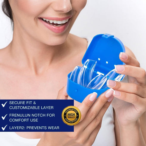 Mouth Guard for Grinding Teeth at Night - Pack of 4 - Upgraded Night Guards for Teeth Grinding, Mouth Guard for Clenching Teeth at Night, Advanced...