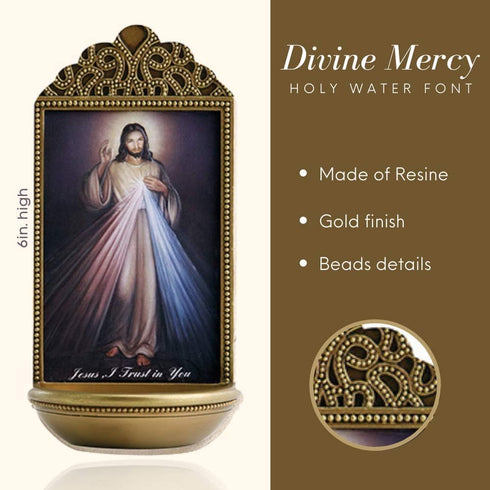 Christian Brands Jesus Divine Mercy Holy Water Font - Marco Sevelli - YC912...