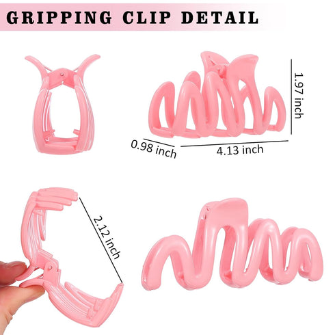 spa headband for washing face Pink set with 1 makeup headband & hair claw clips & 2 wrist band for women make up cute fluffy skincare headband chr...