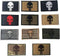 11 Piece Applique Embroidered Skull Flag Skeleton USA Flag Sew On Patch Hook & Loop Badge Armband for Bag Clothes Hat...