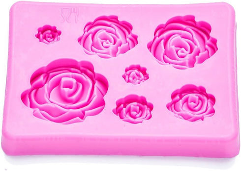 2PCS Rose Flowers silicone molds Cake Chocolate Mold wedding Cake Decorating Tools Fondant Sugarcraft Cake Molds...