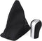5 Speed Gear Shift Knob, Manual Gear Shift Knob Kit with Black Gear Stick Gaiter Cover Leather Shift Boot Cover Gear Shift Knob Gearstick Gaiter B...