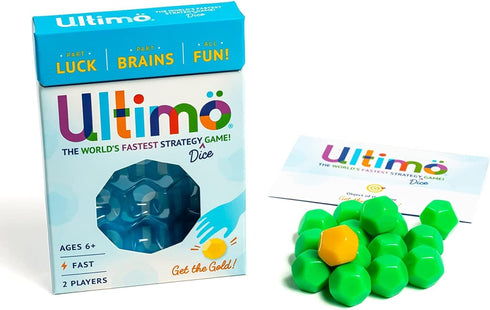 Mobi Ultimo Kids Dice Game - 1 Minute Strategy Game, Great for Family Game Night, Easy to Pack for Travel, for Ages 8 and Up - 2 Players, 15 Dice...
