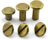 90 Sets Bronze Chicago Screws Assorted Kit Screw Posts Metal Accessories Nail Rivet Chicago Button for DIY Leather Decoration Bookbinding Slotted ...