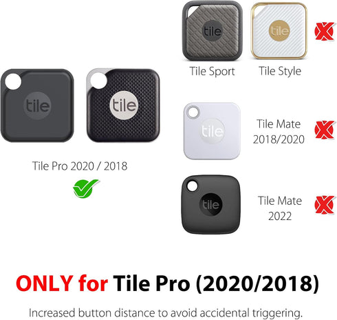 Silicone Case for Tile Pro 2020 & 2018 with Keychains, 2 Pack Anti-scratch Protective Cover with Carabiner (Navy/Fluorescent Green)...