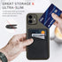 Phone Card Holder for Back of Phone, Leather Phone Wallet Stick On, Credit Card Holder for Phone Case Compatible with iPhone, Samsung, Android and...