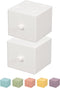 PTSGCAI 2Pack Small Desk Organizer, Cute Stackable Organizer Drawers, Desktop Drawer for Craft Storage, Stacking Desktop Organizer for Office and ...
