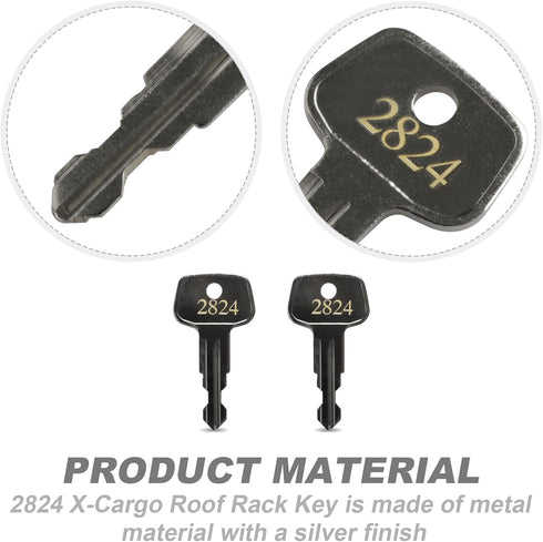 2824 X-Cargo Luggage Roof Replacement Keys,X-Cargo Roof Rack Key Karrite Ski Bike xcargo Carrier Skyline Sportrack XL,Replacement Keys for X-Cargo...