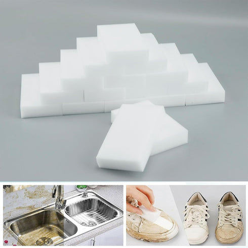 100 Pack Magic Sponge Eraser Premium Melamine Cleaning Sponges, Multi-Functional Household Foam Cleaning Pads Kitchen Dish Sponge for Furniture,Ba...