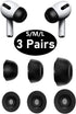 Foam Tips Compatible with AirPods Pro, Memory Foam Ear Tips, Fit in Case,with Built-in Dust-Guard Net,Noise Cancelling,Comfortable, 3 Pairs Black ...