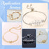 1 Box 12Pcs 4 Colors Slider Bracelet Chain Adjustable Slider Bracelets Bead Ends Chains with Rhinestone Brass Slider Bracelet findings for jewelry...