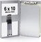 Small Aluminum Clipboard with Storage(Memo Size), Recycled Metal Snapak Form Holder Binder with Insided SerratedClip Posse Box, Perfect for Truck ...