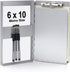 Small Aluminum Clipboard with Storage(Memo Size), Recycled Metal Snapak Form Holder Binder with Insided SerratedClip Posse Box, Perfect for Truck ...