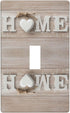 Home Wall Plate 1 Gang Single Toggle Decorative Light Switch Cover Modern Abstract Switch Plate Cover for Bedroom Kitchen Home Decor White Love...