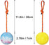 2 Pack Dog Ball, K9 Ball, Solid Rubber Ball on Rope for Reward, Fetch, Play (7cm)...