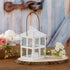 Kate Aspen Rustic Farmhouse Decor White Candle Holder Lantern Decorative (7.5 Inch), Wedding Decoration, Centerpiece Table Decorations, Home Decor...