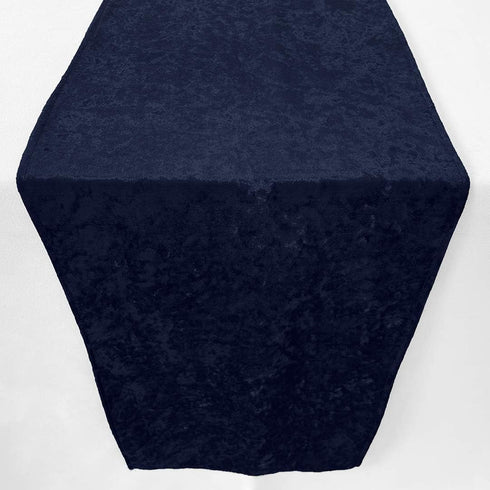 Koyal Wholesale Velvet Table Runner - Extra Long, Farmhouse Style, Velvet Linen (19 x 120-Inch, Navy Blue)...