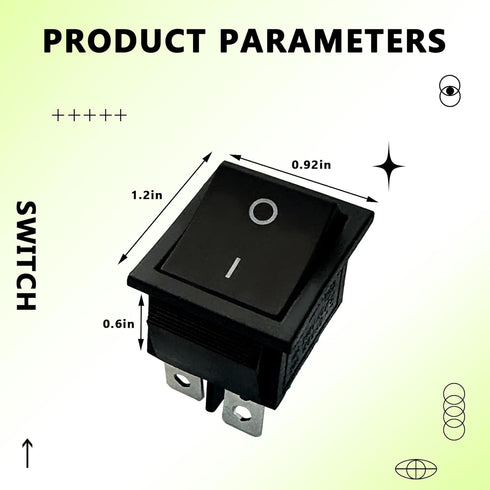 00801-1775 Shifter Rocker Switch Replacement for Power Wheels Shifters DPDT 6 Pin?for Fisher-Price (Mattel) Power Wheels Kids Ride on Cars, Trucks...