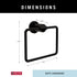 DELTA FAUCET NIC46-MB Nicoli Wall Mount Square Closed Towel Ring Bath Hardware Accessory in Matte Black...