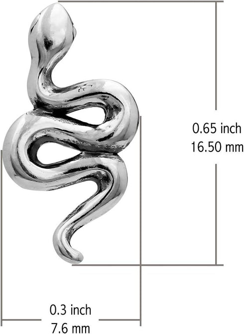 Boma Jewelry Sterling Silver Snake Stud Earrings...
