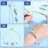 1 Box 12Pcs 4 Colors Slider Bracelet Chain Adjustable Slider Bracelets Bead Ends Chains with Rhinestone Brass Slider Bracelet findings for jewelry...