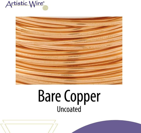 Artistic Wire, 30 Gauge Bare Copper Craft Jewelry Wrapping Wire, 30 yd...