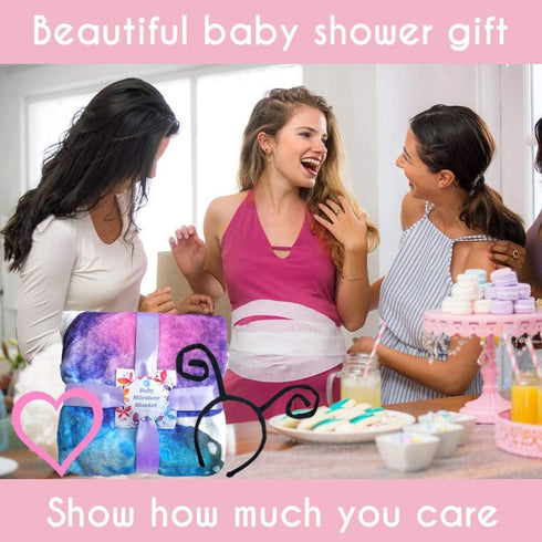 Evovee Baby Monthly Milestone Blanket Girl Boy Unisex Gender Neurtal Month Age Photo Photography Backdrop Newborn Props Nursery Decor Fleece Marke...
